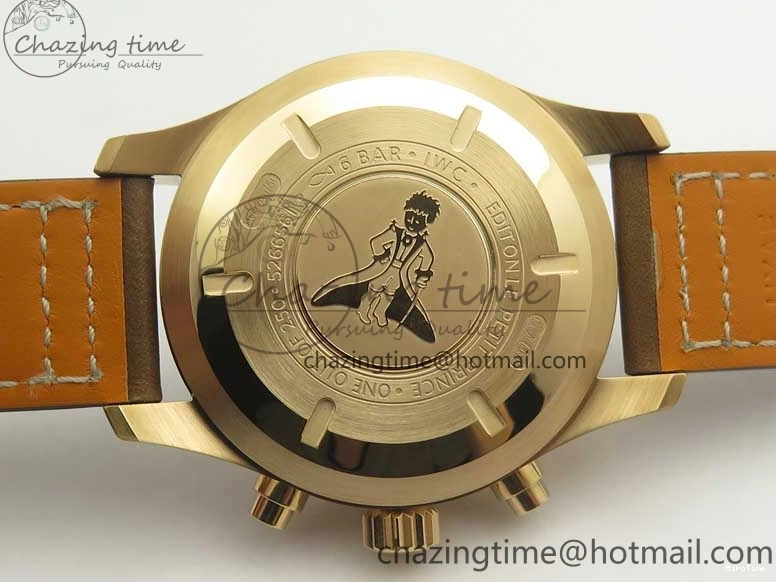 MIROTIME 0210 Sleek Pilot Chrono 377721 “Le Petit Prince” RG ZF 1:1 Best Edition on Brown Leather Strap A 7182